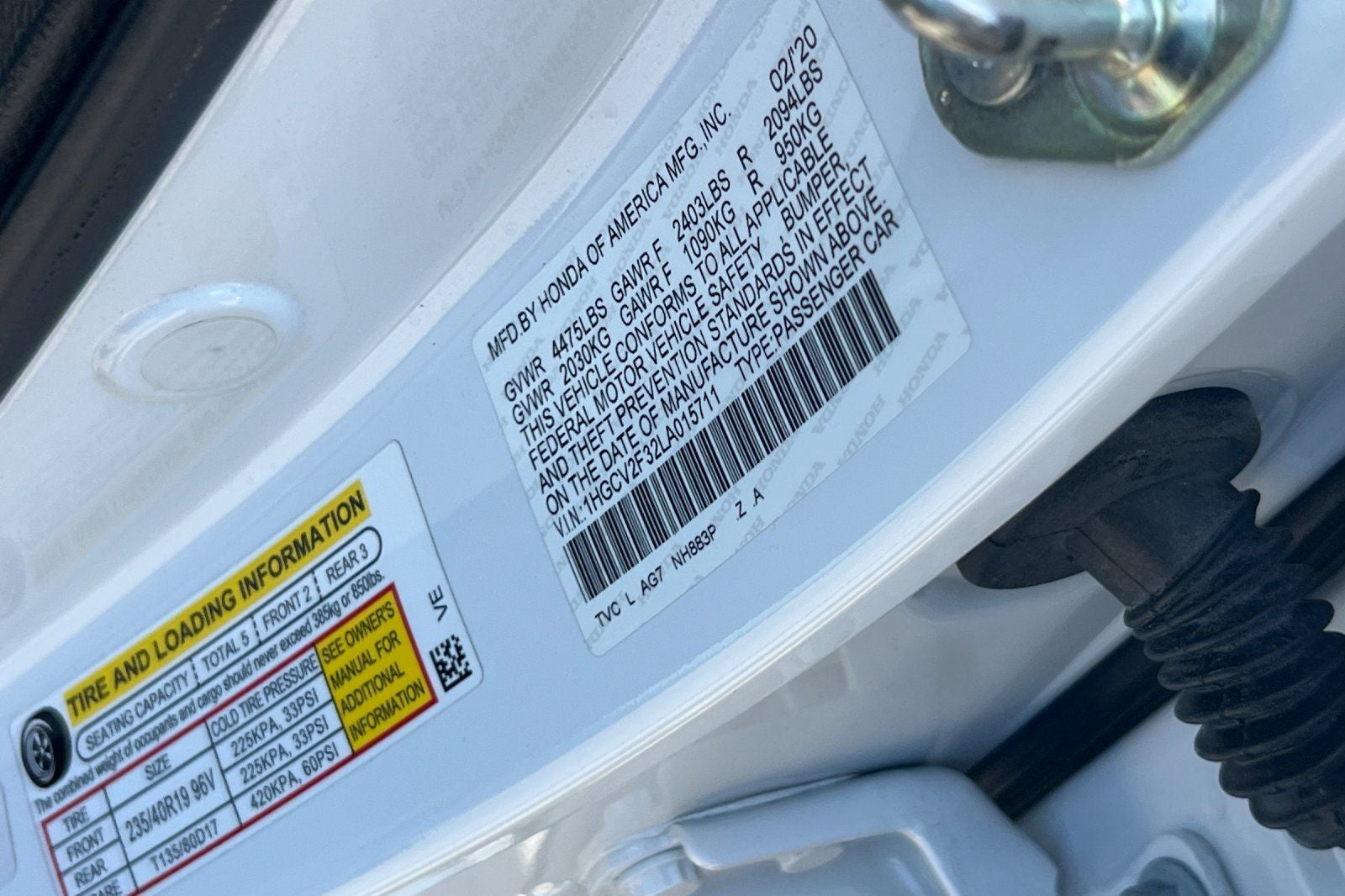 2020 Honda Accord Sport 2.0T