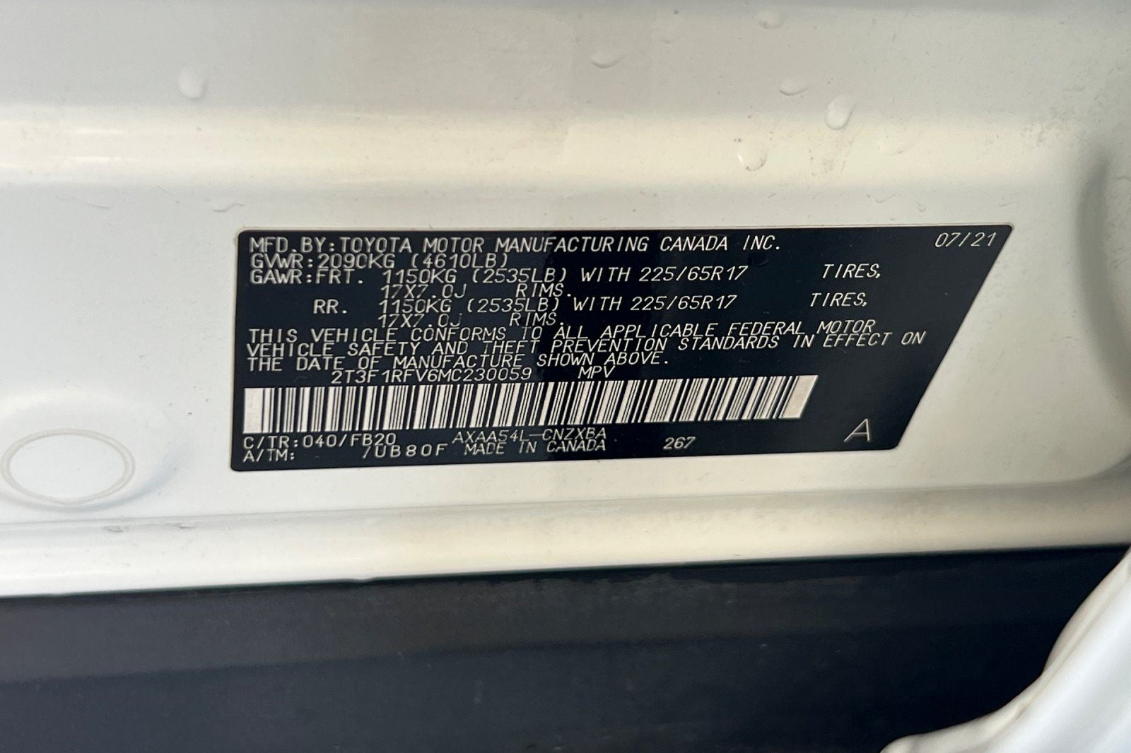 2021 Toyota RAV4 LE