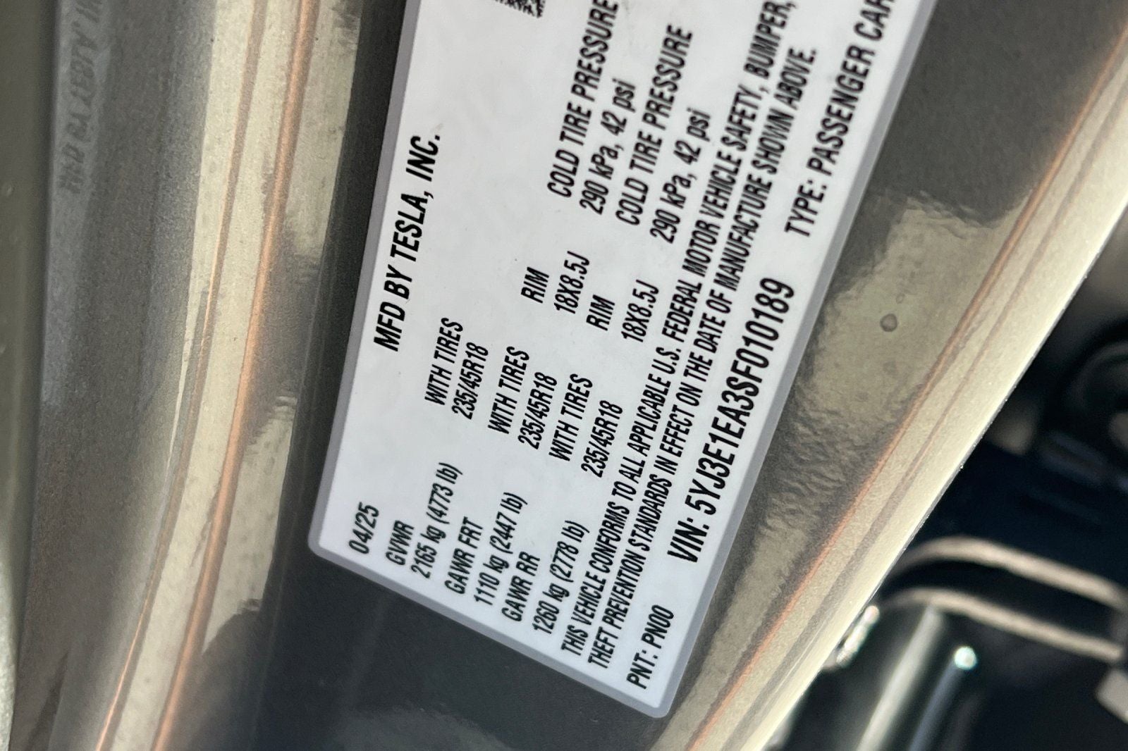 2025 Tesla Model 3 Long Range