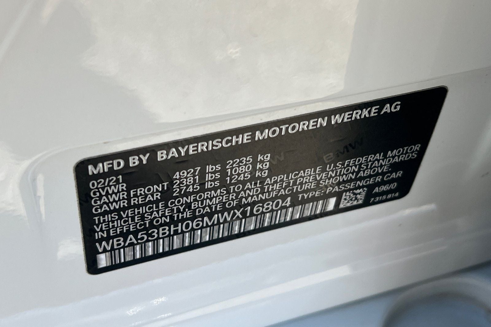 2021 BMW 5 Series 530i