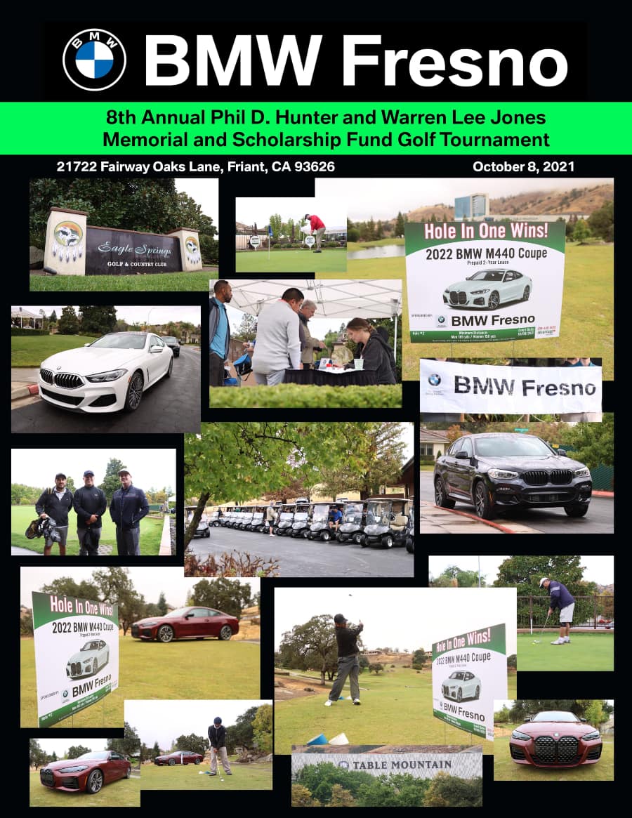 charity golf event photo collage BMW Fresno in Fresno CA