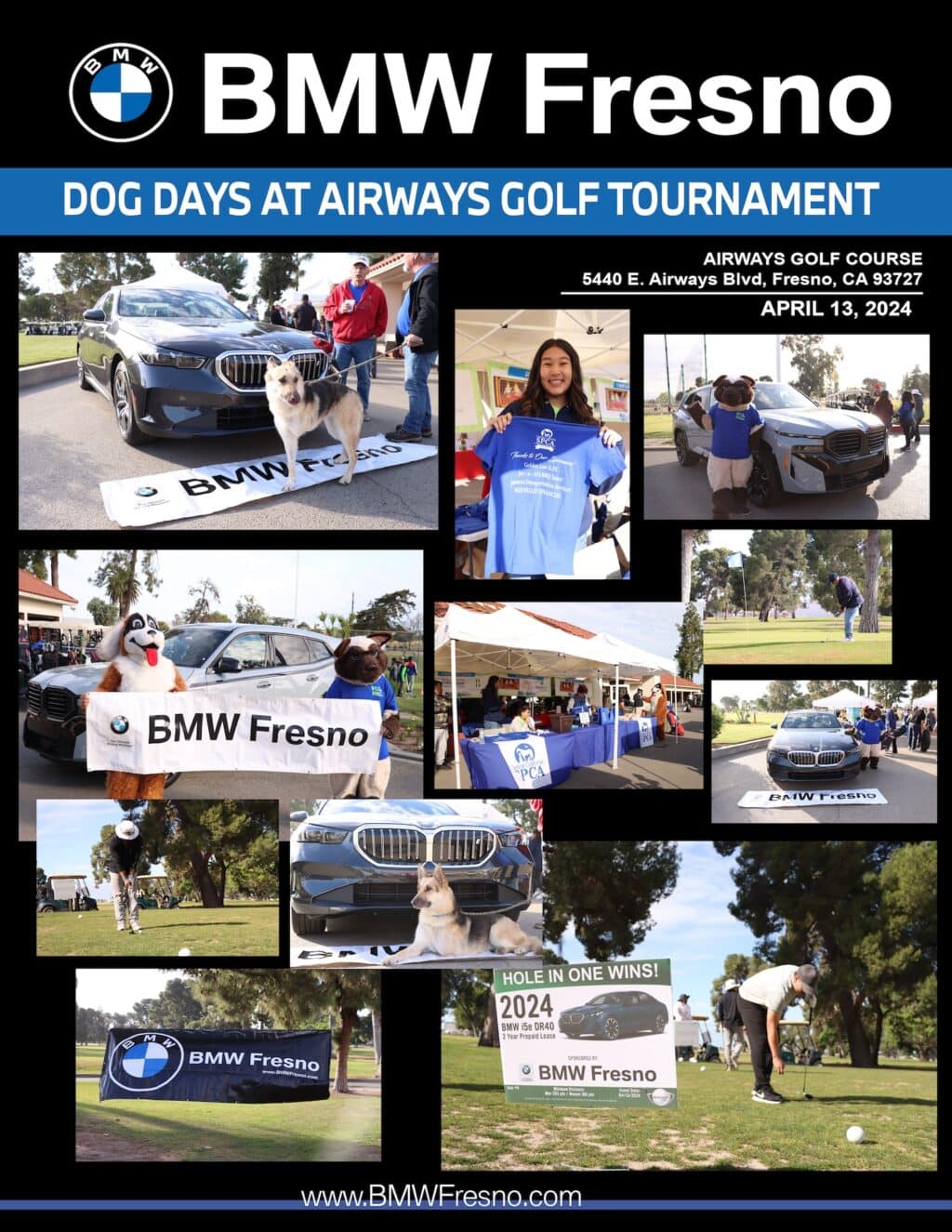 golf event photo collage BMW Fresno in Fresno CA