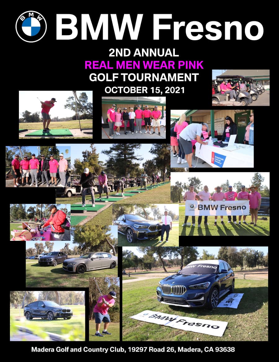 charity golf event photo collage BMW Fresno in Fresno CA