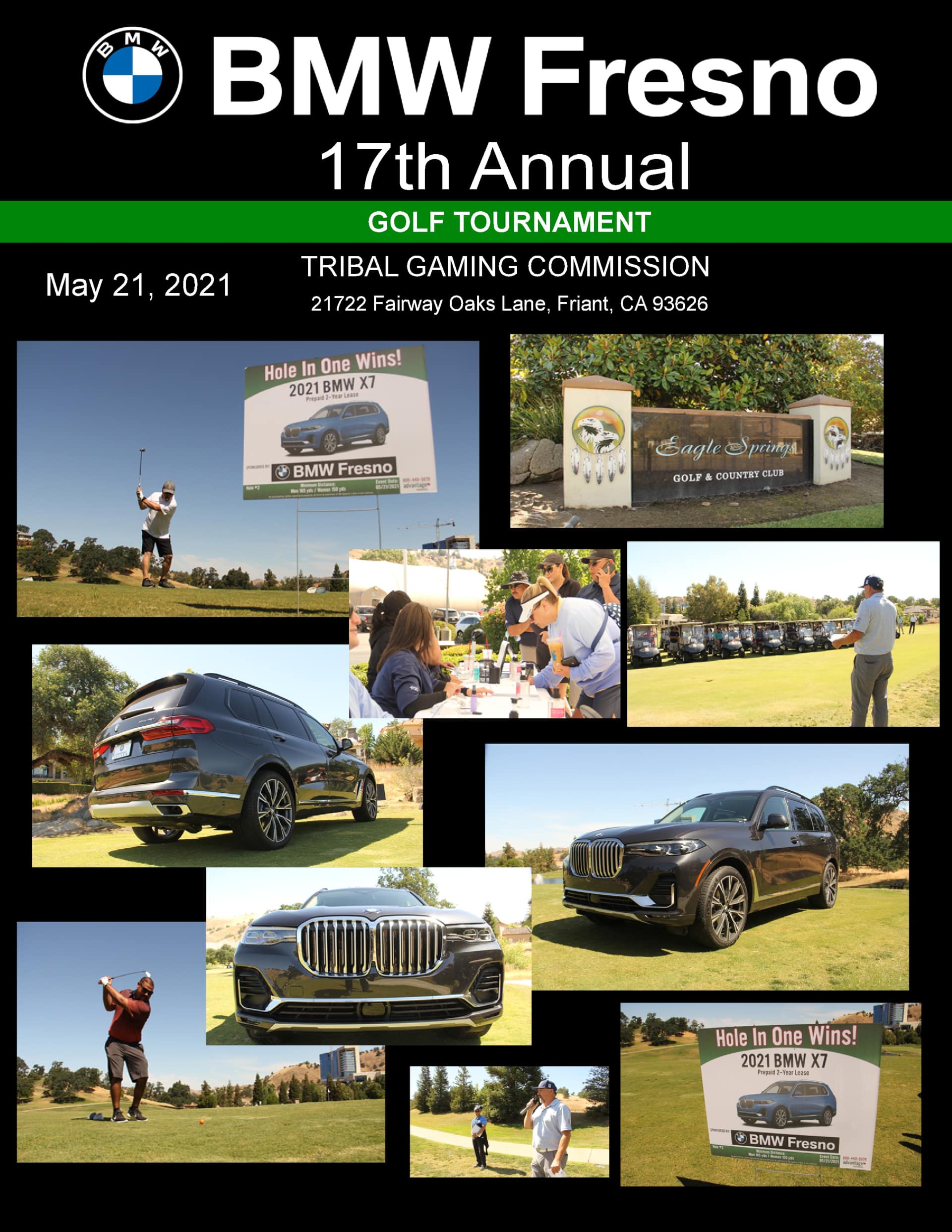 charity golf event photo collage BMW Fresno in Fresno CA